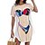 abordables Gráfico divertido-Vestido tipo pareo con camiseta de bikini para mujer