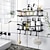 billiga Badrumshyllor-duschkabin duschförvaring, 2 st självhäftande duschställ, duschhylla, ingen borrning rostfri duscharrangör i rostfritt stål för innedusch&amp;amp; köksförvaring (mattsvart)