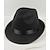 cheap Men&#039;s Hats-Men&#039;s Fedora Hat Brim Hat Black Wine Woolen Fedoras events Festival Plain UV Sun Protection Sunscreen