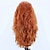 billiga Syntetiska peruker-lång limfri syntetisk spets främre peruk orange lång vågig sidodel spets peruk syntetisk hår peruk för kvinnor peruk