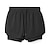 cheap Mens Active Shorts-Men&#039;s Athletic Shorts Running Shorts Casual Shorts With Compression Liner Plain Comfort Breathable Outdoor Daily Going out Fashion Casual Black-White Black