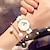 رخيصةأون ساعات كوارتز-كوارتز ساعة جديدة للسيدات حزام جلدي فاخر غير رسمي موضة relogio feminino relojes mujer ساعة يد كوارتز