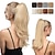 cheap Ponytails-Clip in Ponytail Extension Dirty Blonde 18 Inch Drawstring Pony Tails Hair Extensions for Women Long Curly Wavy Ponytail Hair piece Synthetic Fake Versatile Pony