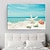 cheap Landscape Prints-Beach Seascape Wall Art Canvas Painting Shell Sea Wall Art Starfish Seashells Wall Pictures Poster for Living Room Bedroom Office Decor No Frame