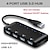 cheap USB Hubs-4-Port USB 3.0 Hub with Individual LED Power Switches Portable Data Hub Compatible Transfer Splitter
