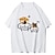 billige Cosplay-anime t-shirts og hættetrøjer til hverdagsbrug-Dyr Kat Hund T-shirt Trykt mønster Gadestil Til Par Herre Dame Voksne Varmstempling Afslappet / Hverdag