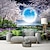 cheap Nature&amp;Landscape Wallpaper-Landscape 3D Mural Wallpaper Night View Cherry Blossom Wall sticker Self-adhesive PVC/Vinyl for Living Room Bedroom Restaurant Hotel Wall Cloth Room Home Decor