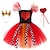 cheap Movie &amp; TV Theme Costumes-Alice in Wonderland The Red Queen Dress Flower Girl Dress Tulle Dresses Girls&#039; Movie Cosplay Cosplay Black Yellow Red Children&#039;s Day Masquerade Wedding Wedding Guest Dress