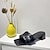 ieftine Sandale de Damă-Pentru femei Sandale Pantofi de confort Zilnic Plajă Culoare solidă Vară Vârf pătrat Elegant Casual Microfibre Loafer Alb Mov Negru+Alb