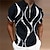 voordelige 3D-ritspolo-Voor heren POLO Shirt Revers polo Polo met rits Golfshirt Grafische prints Geometrie Lineair Strijkijzer Zwart Wit Geel Blozend Roze blauw Buiten Straat Korte Mouw Vetoketju Afdrukken Kleding Modieus