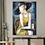 זול ציורי אנשים-ציור שמן נמתח יד מצוירת בד מופשט עכשווי מודרני באיכות גבוהה פיקאסו מוכן לתליה