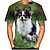 tanie nowość śmieszne bluzy i t-shirty-Zwierzę Pies Chihuahua Koszulkowy Anime 3D Graficzny Na Dla par Męskie Damskie Dla dorosłych Bal maskowy Druk 3D Codzienne