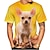 billiga nyhet roliga hoodies &amp; t-shirts-Djur Hund Chihuahua T-shirt Anime 3D Grafisk Till Par Herr Dam Vuxna Maskerad 3D-utskrift Ledigt / vardag