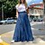 cheap Skirts-Women&#039;s Skirt Swing Polyester Maxi Black Navy Blue Dark Blue Skirts Pocket Casual Daily Fashion S M L