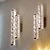 baratos Candeeiros de Parede de Cristal-luzes de parede internas cristal g24 led estilo nórdico sala de estar lojas cafés aço branco quente luz de parede 110-240v