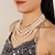 economico Bigiotteria-orecchini collana di perle girocollo 2 pezzi accessori flapper retro vintage anni &#039;20 lega per ruggenti anni &#039;20 flapper cosplay gioielli da donna gioielli di moda