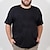 cheap Men&#039;s Plus Size Basic T-shirts-Men&#039;s Plus Size Big Tall T shirt Tee Tee Crewneck Black White Light Green Short Sleeves Outdoor Going out Basic Plain / Solid Clothing Apparel Cotton Blend Stylish Casual Tops