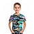 preiswerte 3D-T-Shirts für Jungen-kinderkleidung Jungen T-Shirt Tee Graphic Auto Kurzarm Rundhalsausschnitt Kinder oben Outdoor 3D-Druck Sport Modisch Cool Sommer Rote 2-13 Jahre