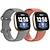 billiga Fitbit klockband-2-pack Smart Watch-band Kompatibel med Fitbit Versa 3 Sense Mjuk silikon Smart klocka Rem Justerbar Solo loop Kvinnor män Sportband Ersättning Armband