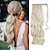 cheap Ponytails-22 Ponytail Extension Long Dirty Blonde Pony Tail Wrap Around Clip in Hair Extensions Curly Wavy Synthetic High Resistant Fiber Fake Hairpiece for White Women