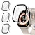 preiswerte Smartwatch-Hülle-3 Pack Uhrengehäuse mit Displayschutzfolie Kompatibel mit Apple Watch Ultra 49mm / Series 8 7 41mm 45mm / Series 6 5 4 SE 40mm 44mm / Series 3 2 1 38mm 42mm Rundum schützend HD klar Gehärtetes Glas