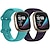 abordables Bracelets de montre Fitbit-2 Trousses Bracelet de montre connectée Compatible avec Fitbit Versa 3 Sense Silicone souple Montre intelligente Sangle Ajustable Boucle solo Femme homme Bracelet Sport Remplacement Bracelet