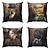 cheap Animal Style-Animal Portrait Double Side Pillow Cover 4PC Soft Decorative Square Cushion Case Pillowcase for Bedroom Livingroom Sofa Couch Chair
