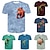 cheap Boy&#039;s 3D T-shirts-Kids Boys T shirt Short Sleeve 3D Print Animal Green Black Blue Children Tops Spring Summer Active Fashion Daily Daily Indoor Outdoor Regular Fit 3-12 Years / Sports