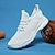 billige Herresneakers-Herre Sko Kondisko Plus størrelse Flyknit sko Hvide sko Løb Gang Sporty Atletisk Net Åndbart Snøre Sort Hvid Blå Sommer Forår