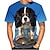 billige nyhed sjove hættetrøjer &amp; t-shirts-Dyr Hund Cavalier King Charles Spaniel T-shirt Anime 3D Grafisk Til Par Herre Dame Voksne Maskerade 3D-udskrivning Afslappet / Hverdag