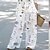 cheap Women&#039;s Two Piece Set-Women&#039;s Shirt Pants Sets Pants Trousers Streetwear White Floral Casual Daily Lace Cut Out V Neck S M L XL 2XL