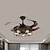 abordables Éclairages Spoutnik-Ventilateur de plafond avec lumières 42 pouces ventilateur de plafond rustique noir à 5 lumières avec télécommande blanc chaud avec ampoules