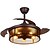 abordables Ventilateurs de plafond lumineux-Ventilateurs de plafond avec lumières 5 lumières 19,5&quot; à intensité variable design rétro plafonniers en métal style artistique style moderne nouveauté finitions peintes noir 85-265 V