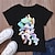 abordables camisetas 3d de niña-Linda moda animal manga corta niños 3d impreso camiseta hombres y niñas cuello redondo manga corta