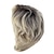 tanie starsza peruka-syntetyczne peruki blond z grzywką dla kobiet peruka krótka naturalna fryzura ciemne odrosty włosy ombre wysokiej jakości peruki proste