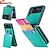 billige Samsung-etui-telefon Etui Til Samsung Galaxy Z Flip 5 Z Flip 4/3/2 Bagcover Vend Slots til kortholder Støtteben Ensfarvet PC PU Læder
