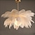 cheap Island Lights-LED Pendant Light Chandelier Gorgeous Extra Large 60cm 1-Light White Ostrich Feather Bouquet Pendant Light Romantic Mounted Lighting Fixture for Restaurant Bedroom