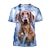 Недорогие новые забавные толстовки и футболки-Животный принт Собака Такса Как у футболки Аниме 3D Графический Назначение Для пары Муж. Жен. Взрослые Маскарад 3D печать На каждый день