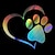 cheap Car Body Decoration &amp; Protection-Reflective Love Heart Footprint Sticker Car Sticker Dog Paw Stickers Vinyl Decals Stickers For Cars Trucks Windows Walls Laptops Cute Decoration