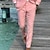 olcso Vászonruhák-férfi esküvői lenvászon öltöny strand nyári egyszínű 2 részes testre szabott egysoros egygombos világoskék pezsgő rózsaszín 2024