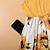 preiswerte Kleider und Overalls-Mama und ich Kleider Baumwolle Batik Sonnenblume lässig Print schwarz weiß orange ärmellos Midi Mama und ich Outfits aktive passende Outfits
