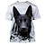 billige nyhed sjove hættetrøjer &amp; t-shirts-Dyr Hund Schæferhund T-shirt Anime 3D Grafisk Til Par Herre Dame Voksne Maskerade 3D-udskrivning Afslappet / Hverdag