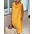 cheap Cotton&amp;Linen Dress-Women&#039;s Cotton Linen Dress Casual Dress Shift Dress Cotton Blend Midi Dress Outdoor Daily Vacation Fashion Basic Pocket Cowl Neck Summer Spring Sleeveless Loose Fit 2023 Black Yellow Pink Plain S M L