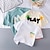 preiswerte T-Shirts &amp; Hemden für Jungen-kinderkleidung Jungen T-Shirt Tee Tier Karikatur Kurzarm Baumwolle Kinder oben Casual Modisch Sommer Hell Beige 3-10 Jahre