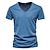 abordables T-shirts décontractés pour hommes-Homme T shirt Tee Chemises évacuant l&#039;humidité Plein Col V Casual Manche Courte Vêtement Tenue Sportif basique Décontractées Confortable