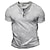 billiga Casual T-shirts för män-Herr T-shirt Henleytröja T-tröja Slät Henley Gata Semester Kort ärm Kläder Mode Designer Grundläggande