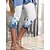 cheap Leggings-Women&#039;s Capri shorts Blue Casual Print Casual Daily Calf-Length Stretchy Butterfly Breathable S M L XL 2XL