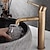 cheap Classical-Vintage Bathroom Sink Mixer Faucet Tall, Monobloc Washroom Basin Taps Single Handle One Hole Deck Mounted Antique, with Hot and Cold Hose Retro Water Taps Brass Black