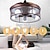 billige Lamper til takvifte-takvifter med lys 5-lys 19,5&quot; dimbar retrodesign taklamper metall kunstnerisk stil moderne stil nyhet malt finish svart 850-265v