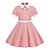 levne Historické a vintage kostýmy-retro vintage swingové šaty z 50. let 20. století dívčí ležérní denní dětské šaty